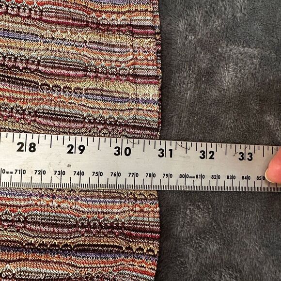 Peck & Peck‎ Open Front Cardigan Women’s L Bronze Multicolor Woven Bohemian - Picture 7 of 8